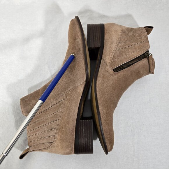 PAUL GREEN Old Money Elevated Basic TAN Suede Leather Chelsea Booties Size 10.5. - Picture 7 of 17